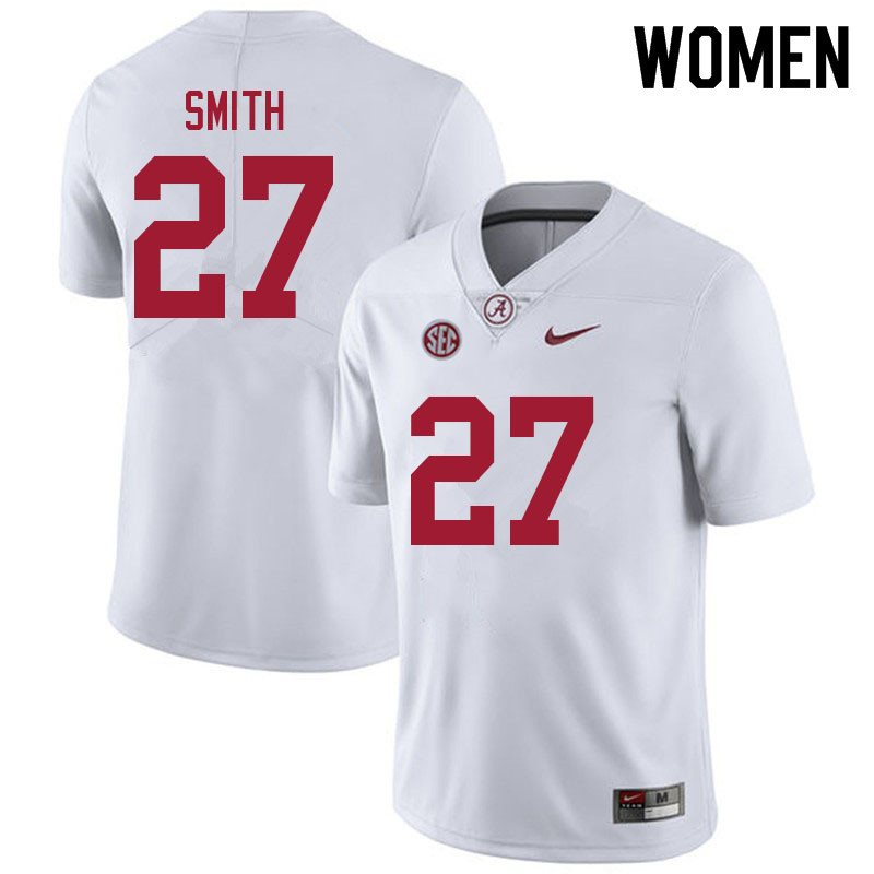 Women #27 DeVonta Smith Alabama Crimson Tide College Football Jerseys Sale-White